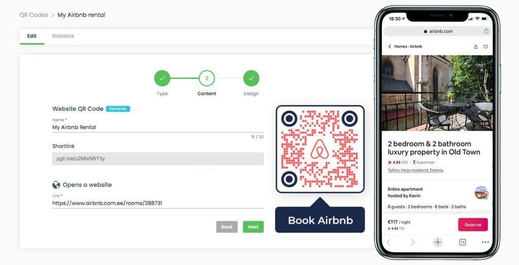 הכינו קוד QR של Airbnb