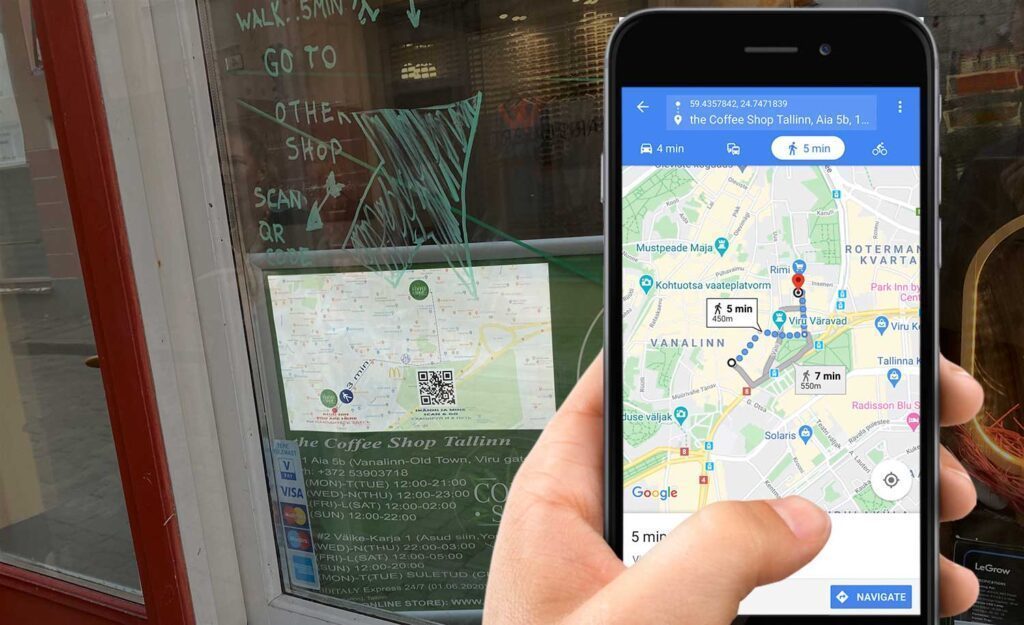 Izveidot QR kodu atrašanās vietas karšu veikalam