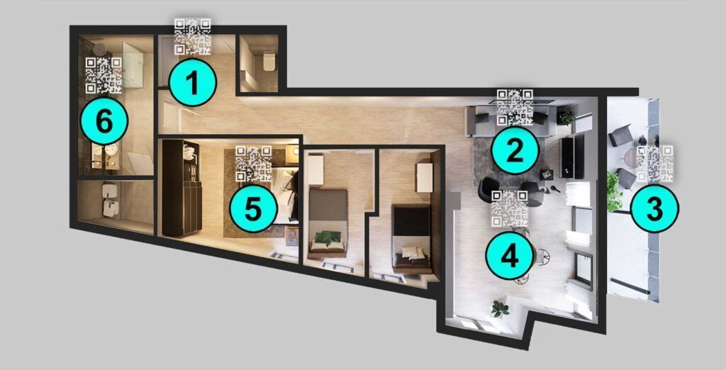 היכן להשתמש בקודי QR בדירות Airbnb