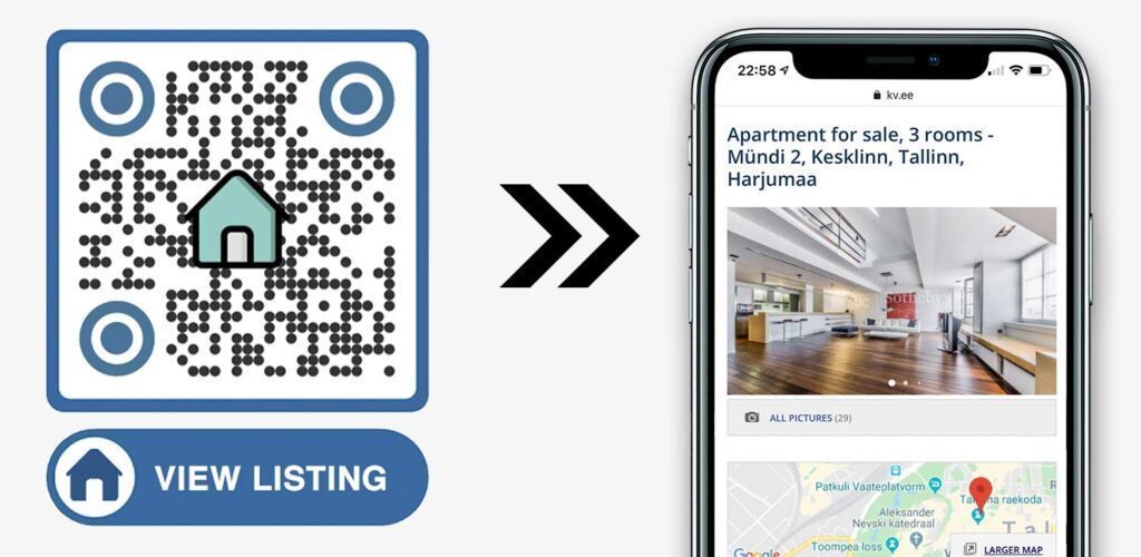 QR-kode for eiendomsoppføring