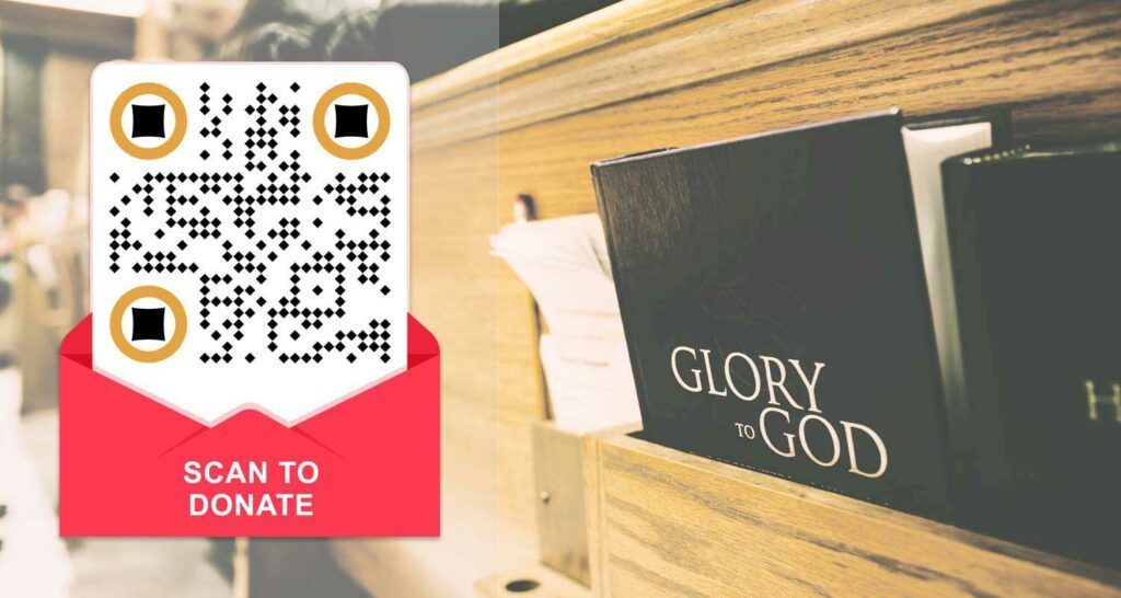 scan a QR code for church to donate
