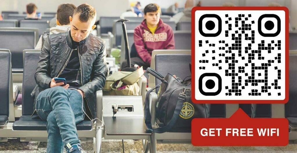 utwórz kod qr wifi dla lotniska
