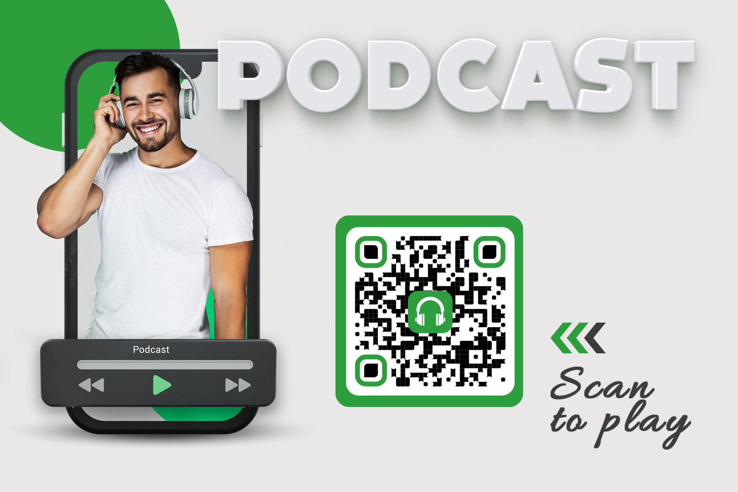 lag qr-kode for podcast