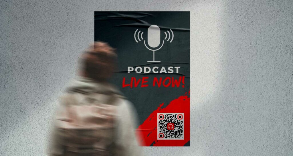 lag en qr-kode for podcaster