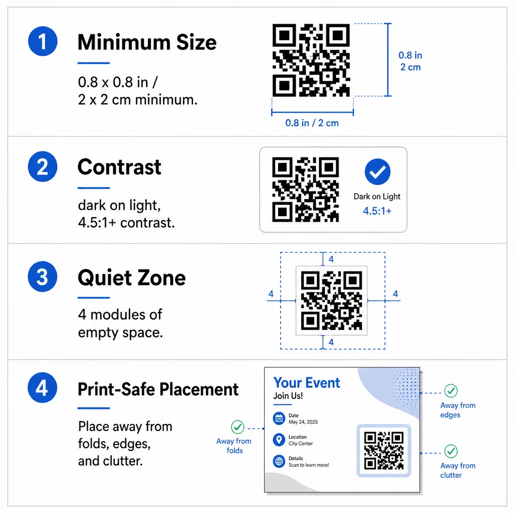معايير تصميم النشرات الإعلانية برمز QR