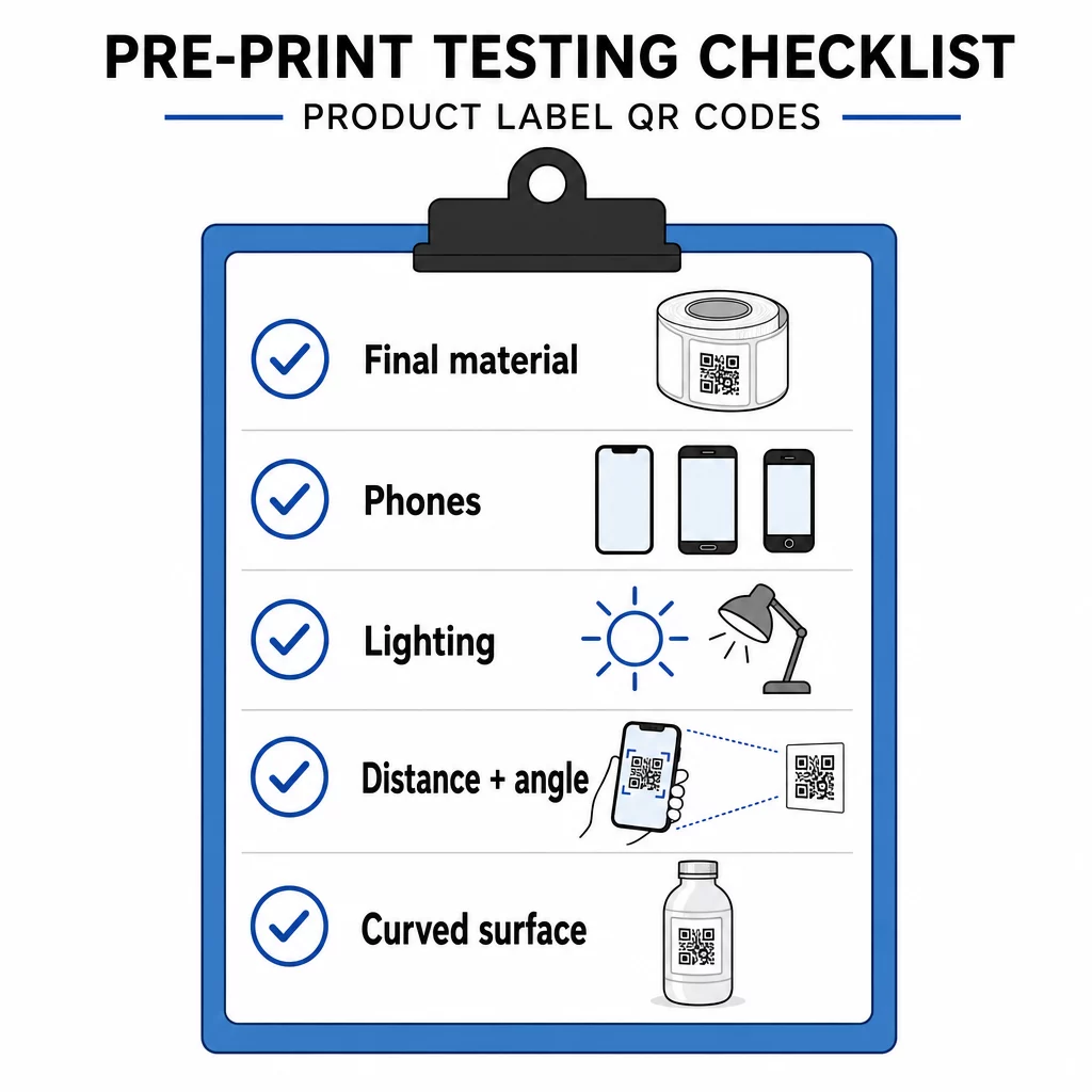 Sjekkliste for QR-testing