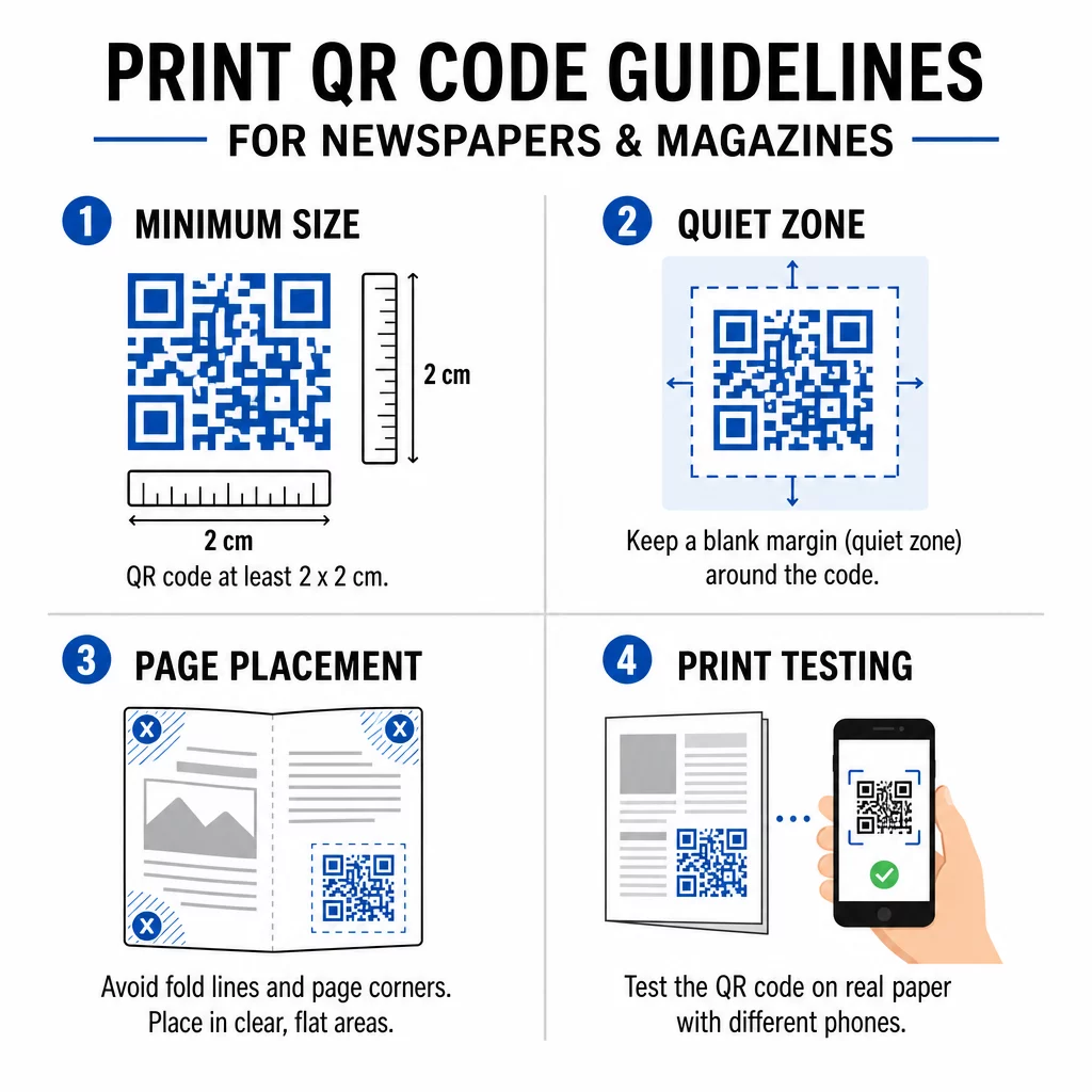 Nyomtatott QR-kód irányelvek
