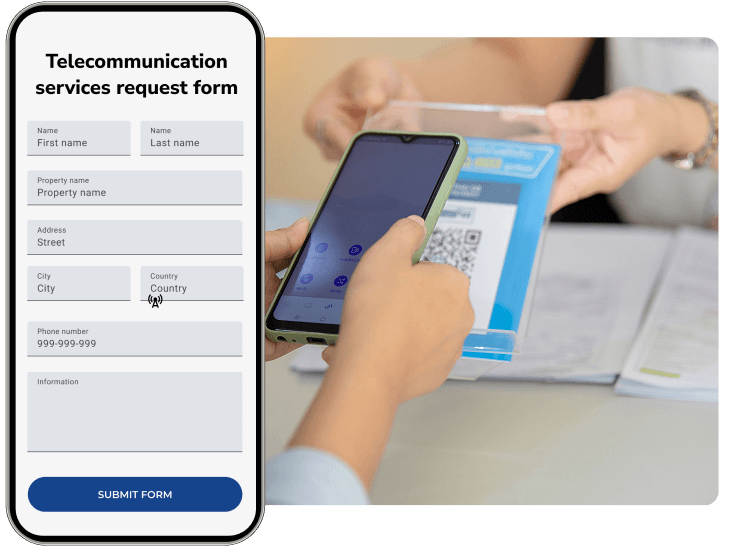 QR codes for telecom