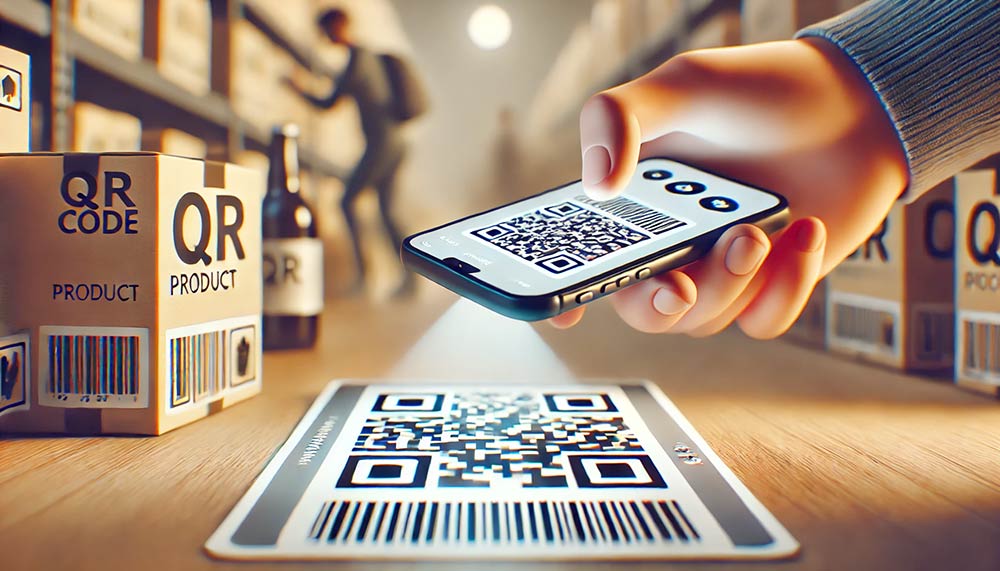 Leitura de código QR do produto