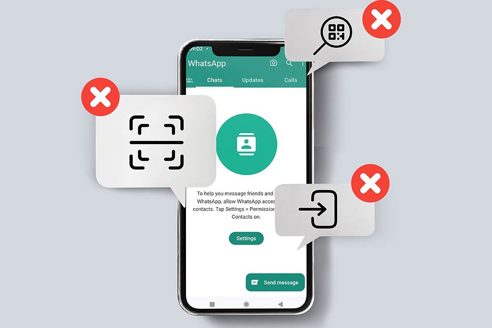 An illustration showcasing a list of common WhatsApp issues and their solutions