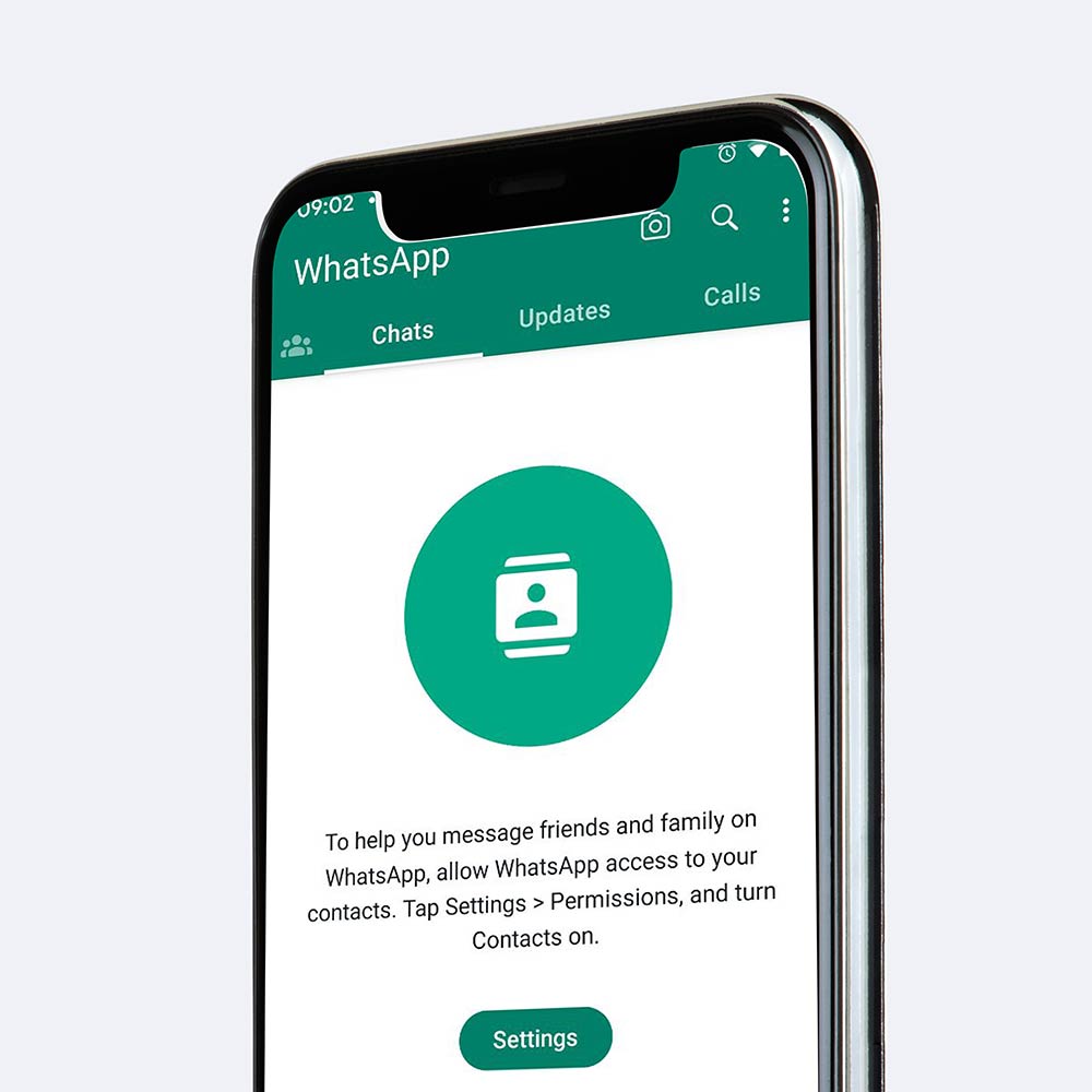 Screenshot showing the top right corner of WhatsApp with three dots menu icon
