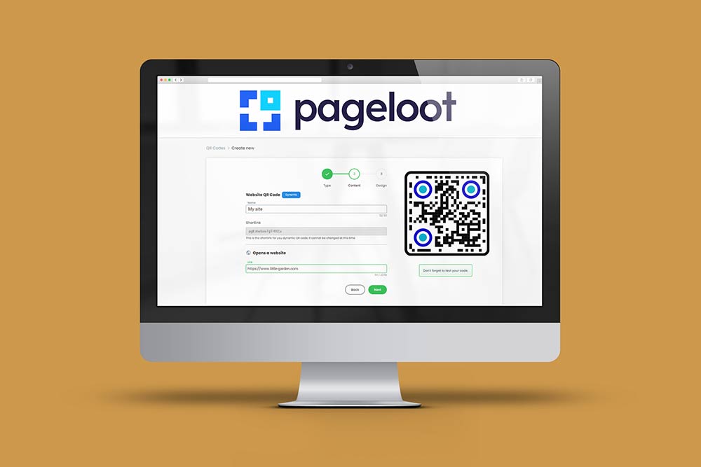 Computerscherm met een QR code generatieproces