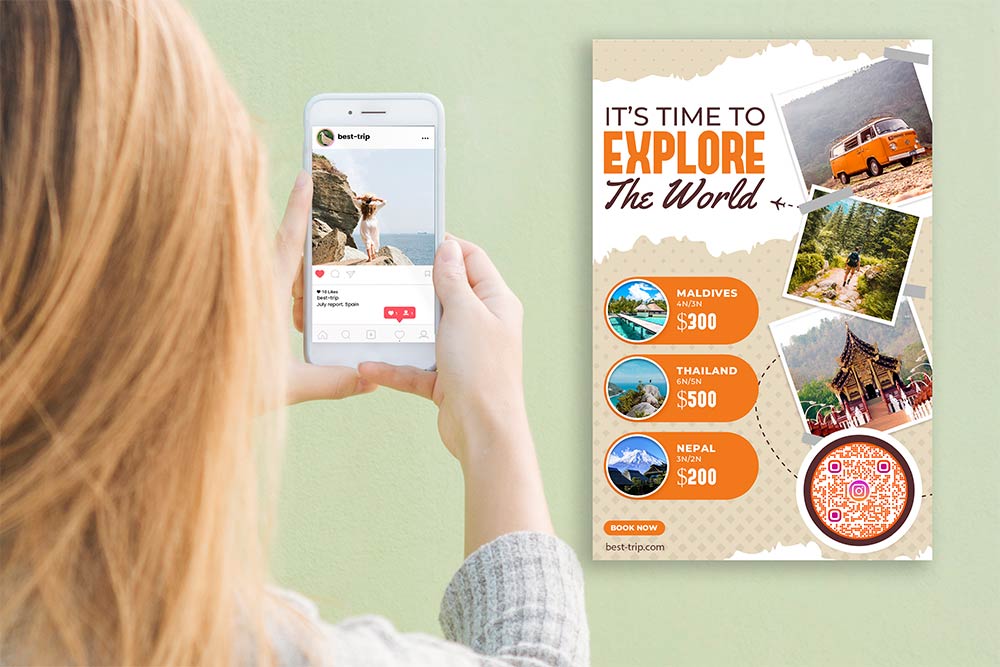 Sorunsuz bir şekilde Instagram profiline yönlendiren bir QR kodu