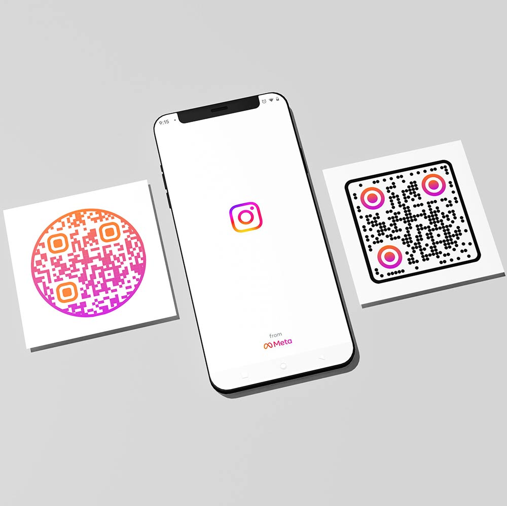 Farklı Instagram gönderi formatlarına uygun çoklu QR kodu stilleri