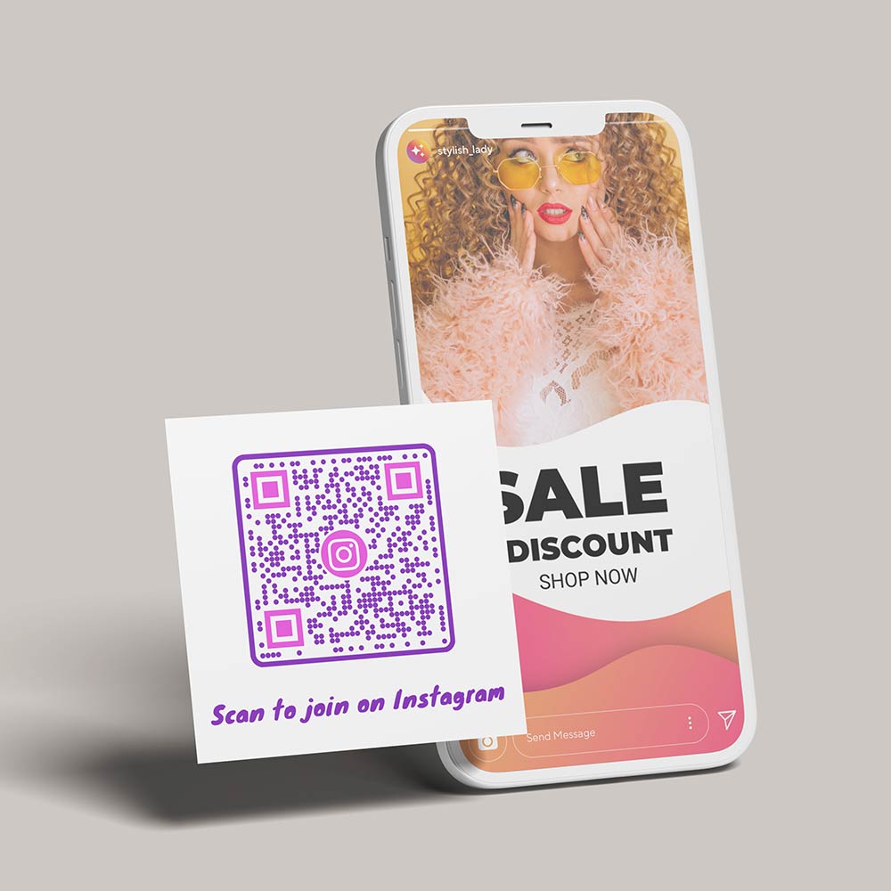 Instagram'ın bağlantı kısıtlamalarını aşarak harici bir web sitesine yönlendiren QR kodu