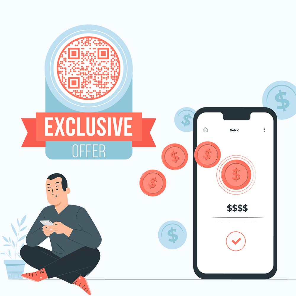 QR kod koji promovira ekskluzivne ponude aplikacija