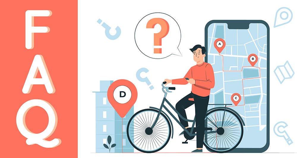 A concluding image about QR codes for directions and address