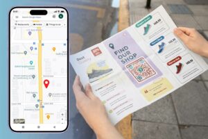 Hovedbillede, der viser en adresse-QR-kode på en kortbaggrund