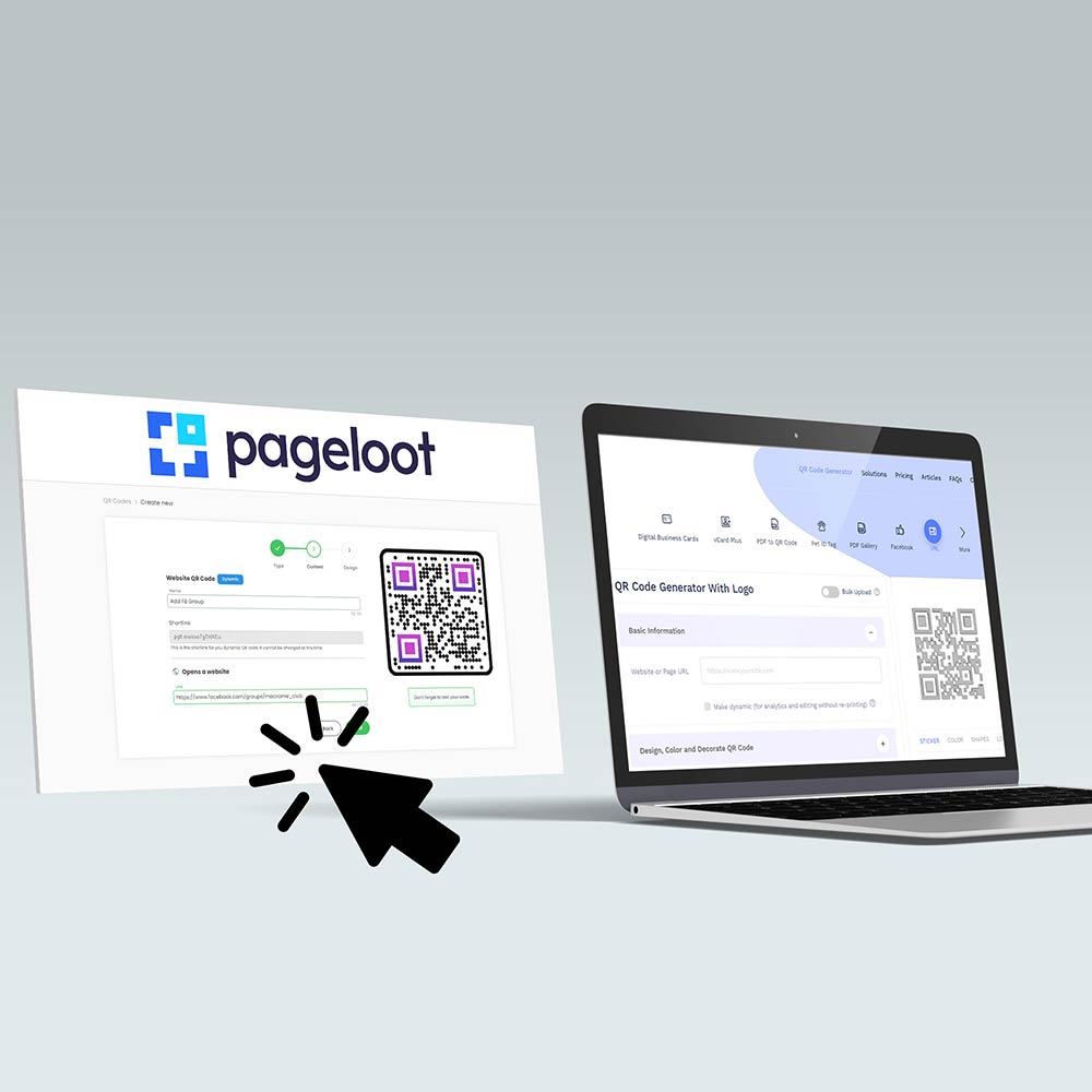 Velg fra en liste over populære QR-kodegeneratorplattformer på en dataskjerm