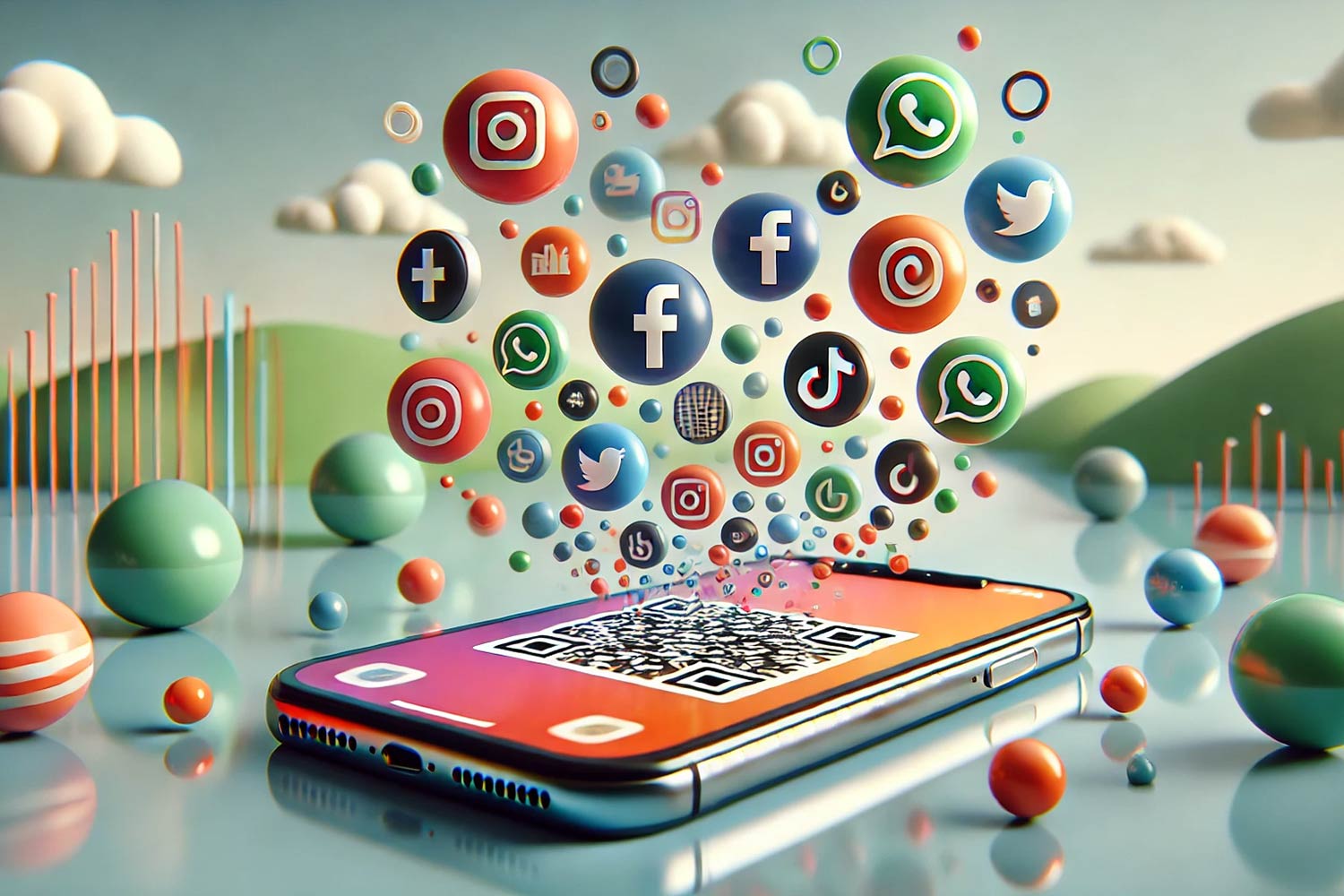 Diferentes tipos de códigos QR de redes sociales