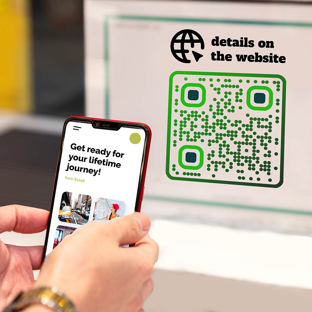 El cliente escanea un código QR con un smartphone y se conecta al instante