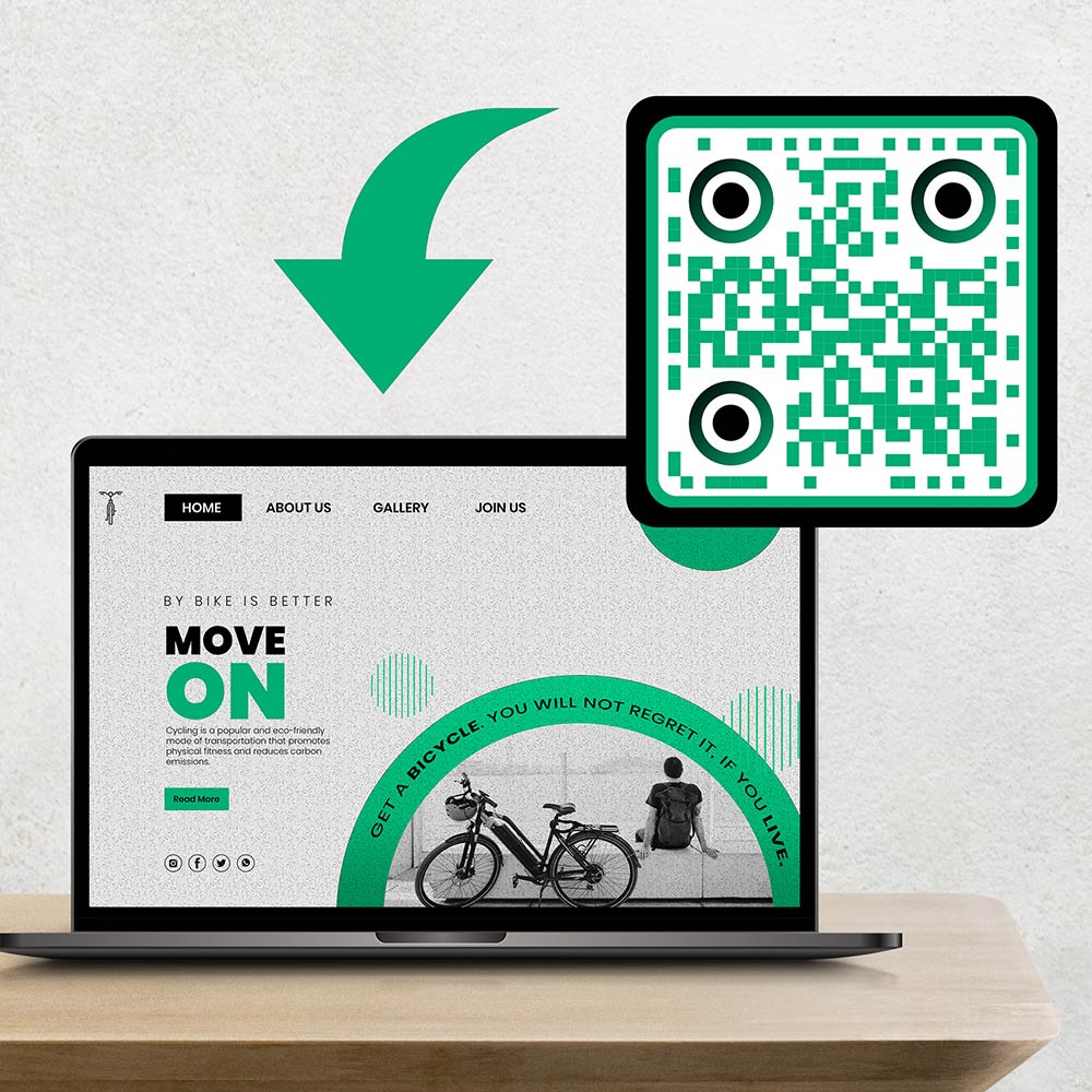 Código QR que enlaza directamente con el sitio web de una empresa