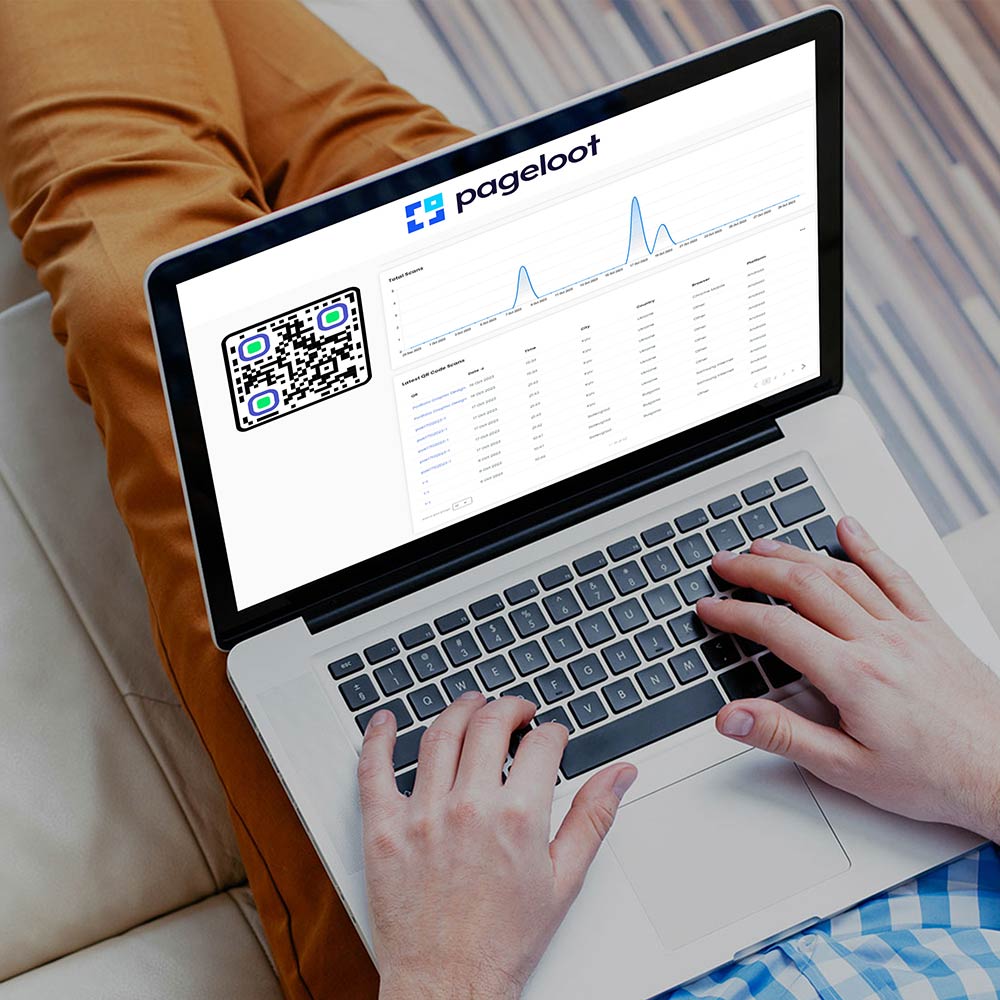 Analytics dashboard displaying tracking data for a customer feedback QR Code