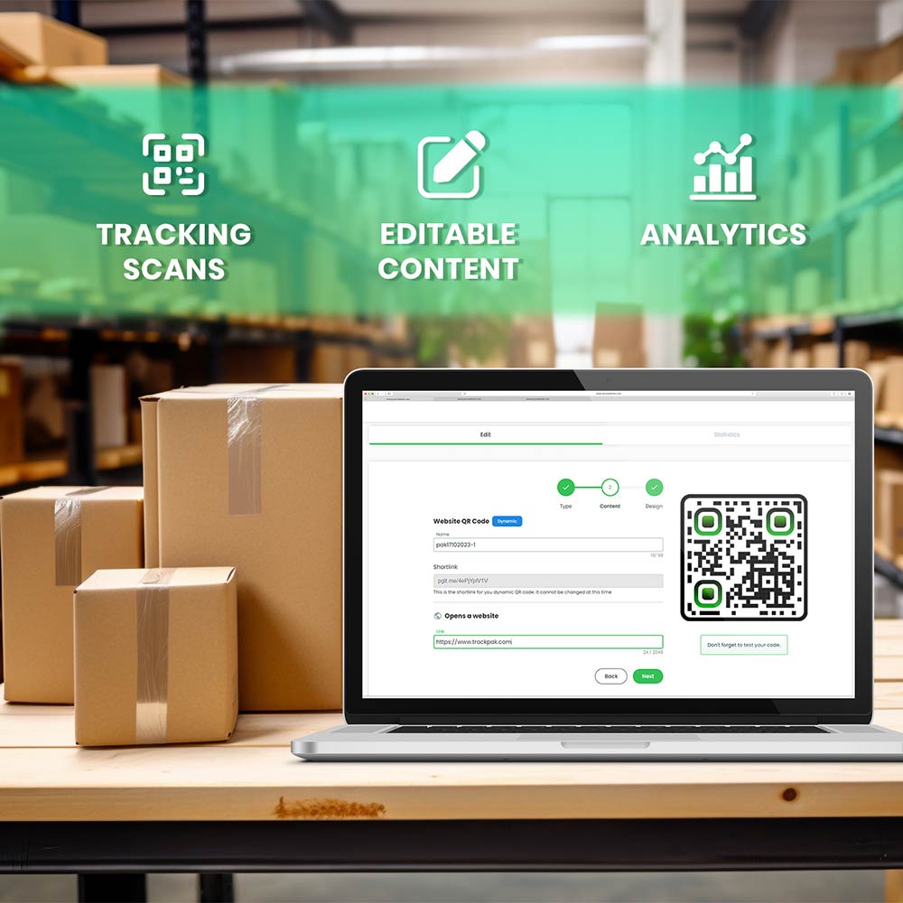 Changing content behind a dynamic QR code in a warehouse