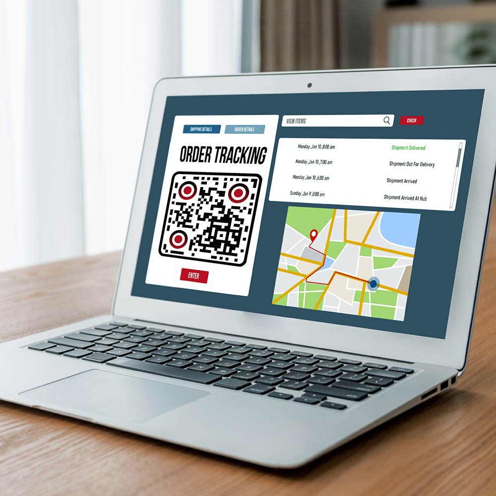 Map interface showing locations where a QR code has been scanned
