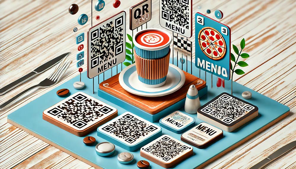 Ejemplos de diseños de menús con códigos QR