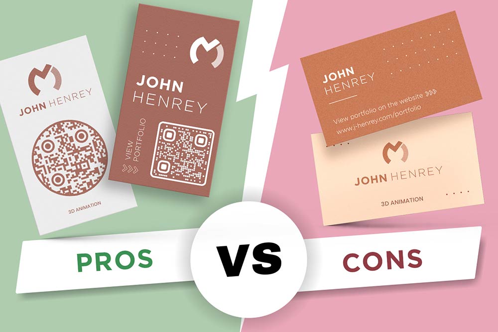 Una lista de pros y contras para añadir un código QR a tu tarjeta de visita