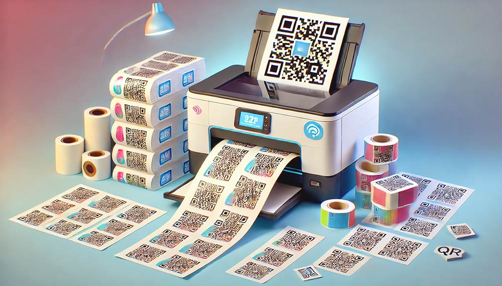 Impresora de etiquetas con código QR