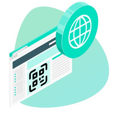 The main web page of the QR code generator