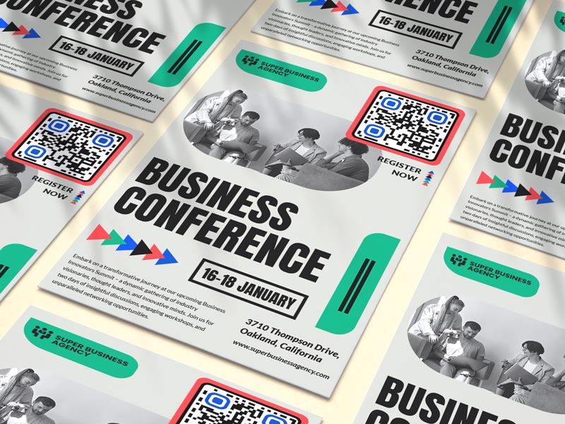 Flyers with Attendance QR code handed out at an event