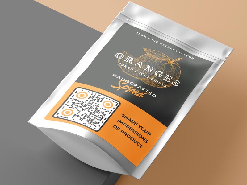 Review the QR code printed on product packaging