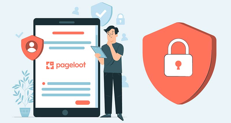 Tableta mostrando un Generador QR Pageloot abierto