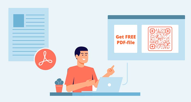 Archivo PDF abierto desde un código QR que muestra una breve descripción de un archivo