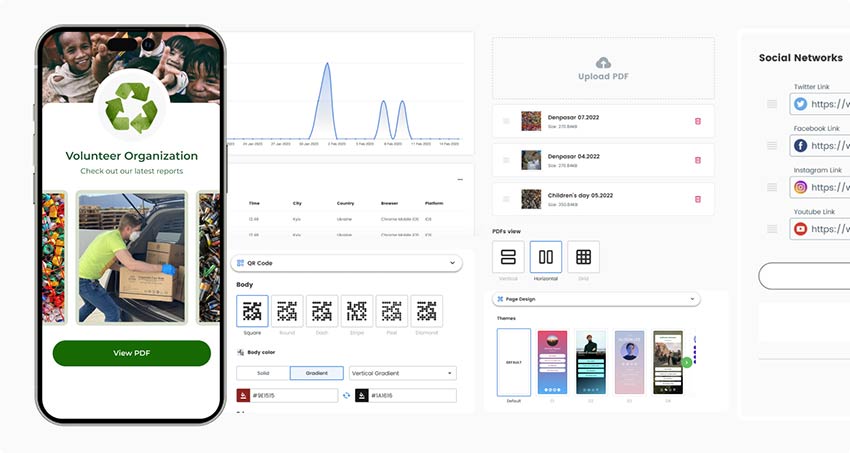 Visión general de las funciones premium del generador de códigos QR PDF de Pageloot