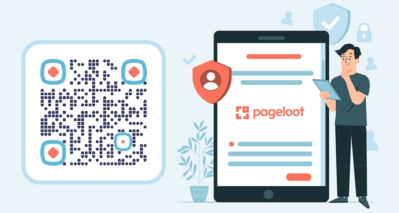 Tahvelarvuti, millel on avatud Pagelooti digitaalne visiitkaart