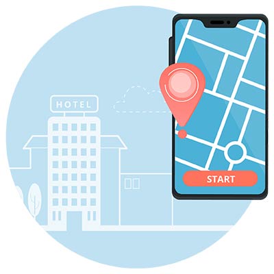 location on Google Maps displayed on the phone after scanning the QR code