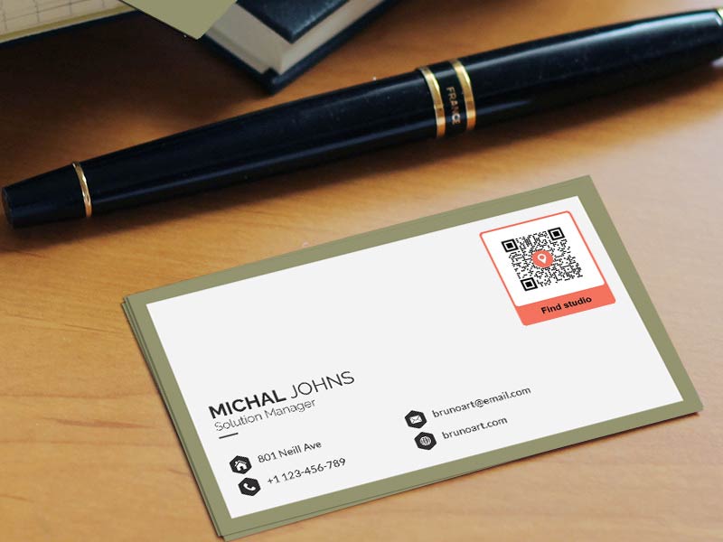 Location QR Code on business card