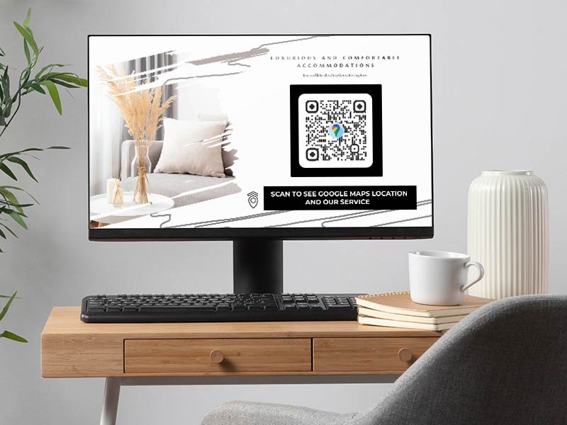 QR Code with location on a website