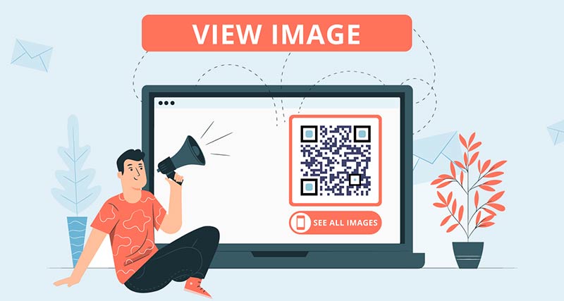 Código QR de imagen con una llamada a la acción