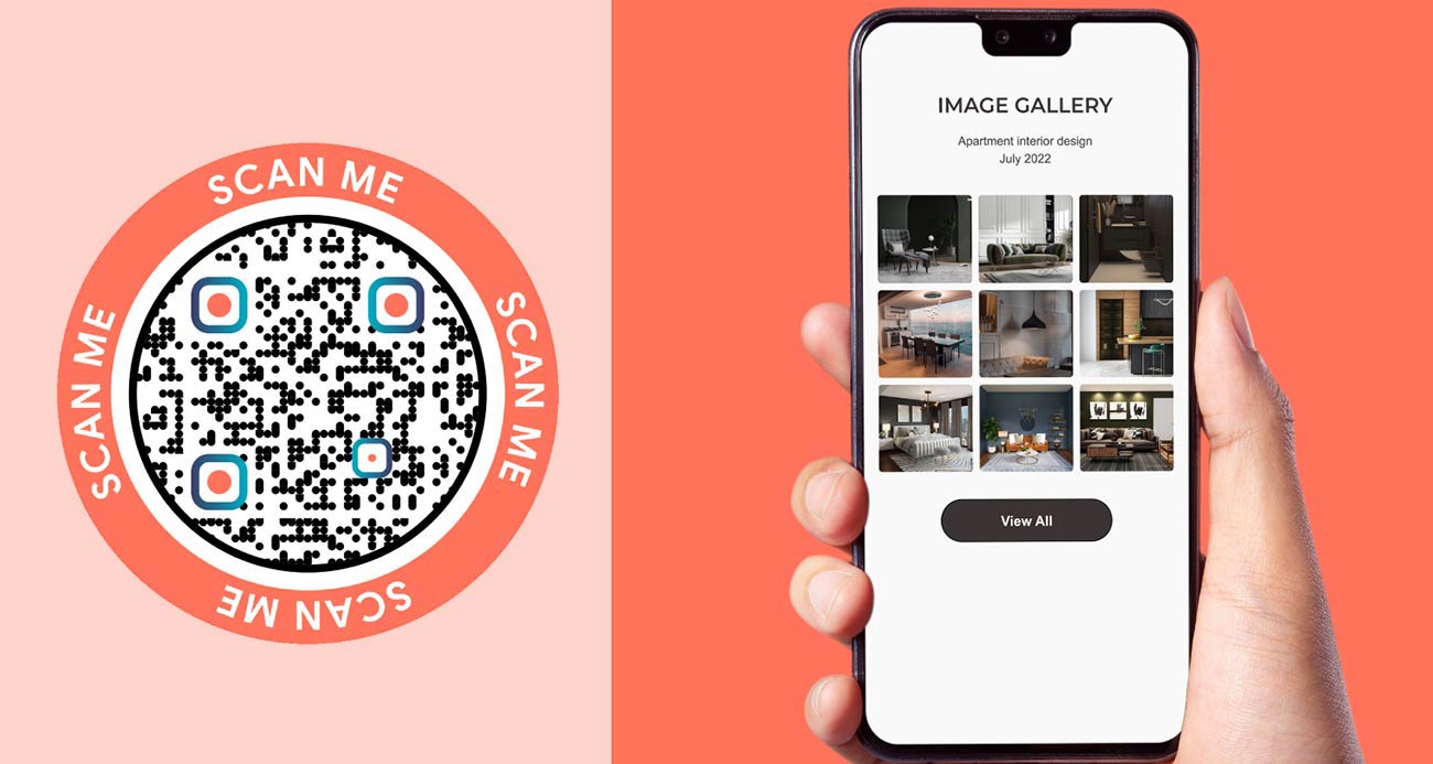 Generador de código QR de imagen que lleva a la galería de imágenes del teléfono