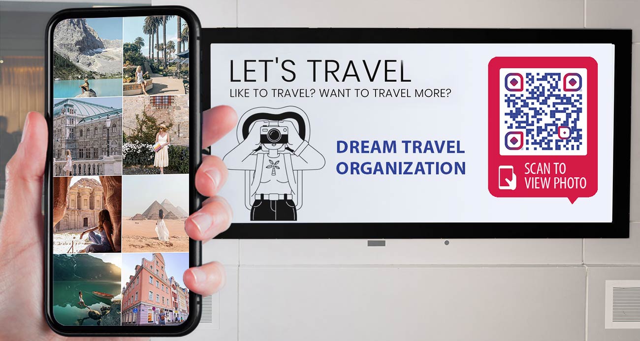 png QR code for a travel oragnization poster