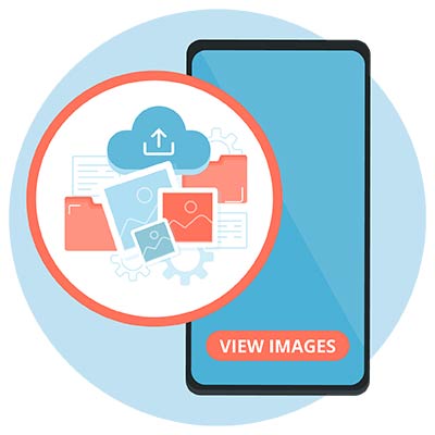 un teléfono con imagen creador de código QR
