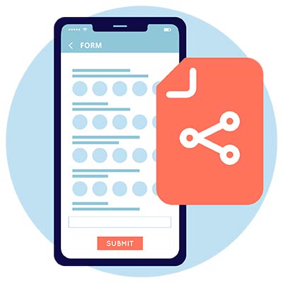 Formulario de Google abierto en la pantalla del teléfono