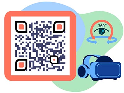 Código QR que dirige a vídeo 360 con experiencia inmersiva