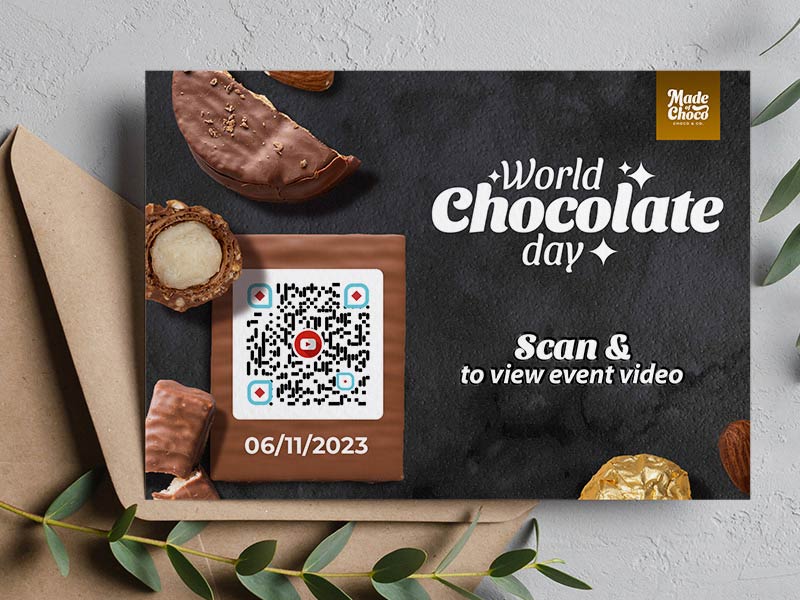 Código QR que enlaza con el vídeo del Día Mundial del Chocolate