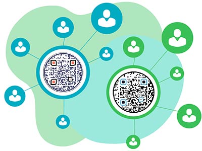 dos Códigos QR de vídeo a los que acceden muchas personas al mismo tiempo